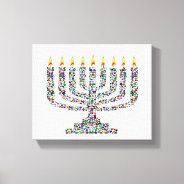 Hanukkiah feita com Impressão em Tela Esticada de