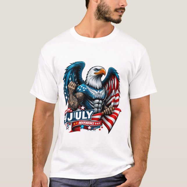 Happy 4 JULY T-shirt (Frente)
