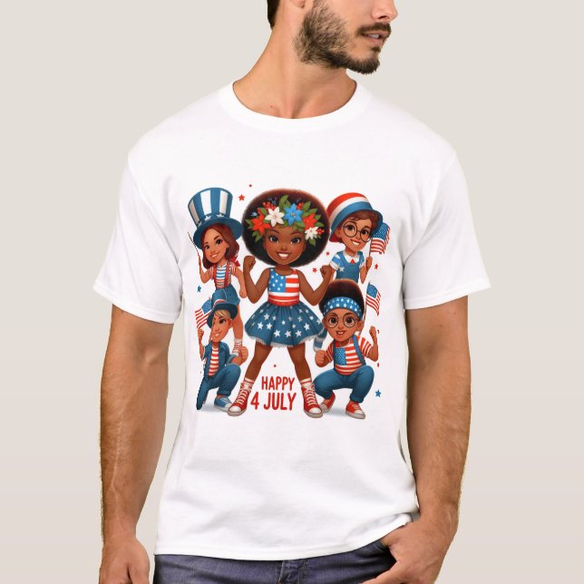 Happy 4 JULY T-shirt (Frente)