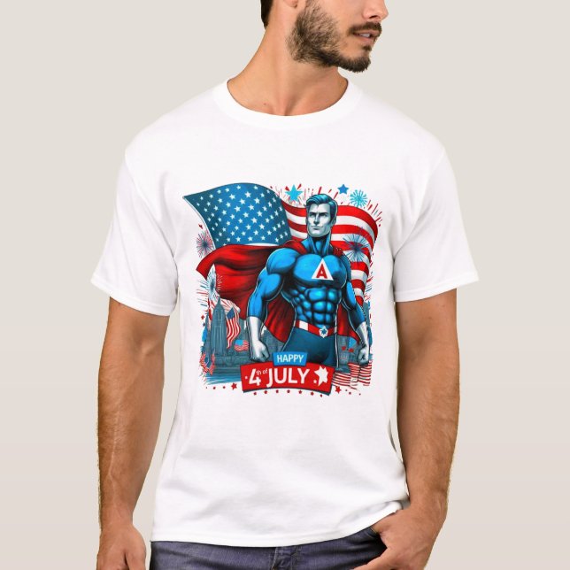 Happy 4 JULY T-shirt (Frente)