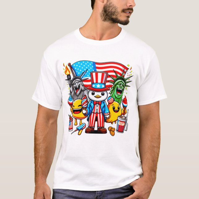 Happy 4 JULY T-shirt (Frente)
