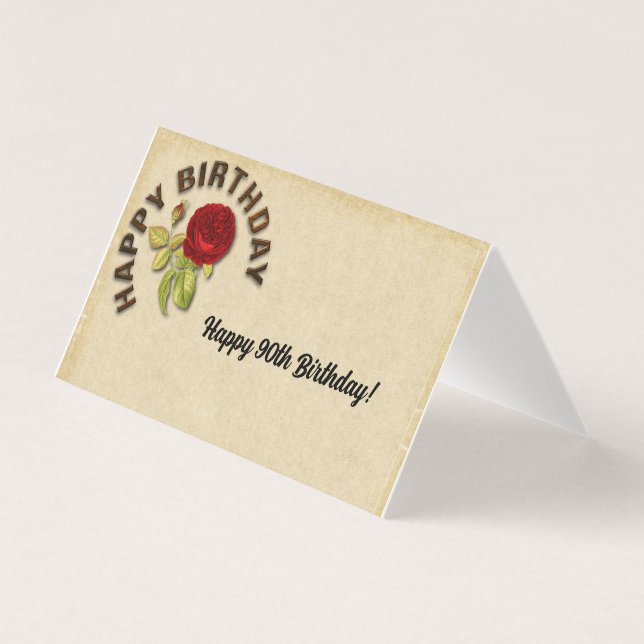 Happy 90th Birthday Card (Frente)