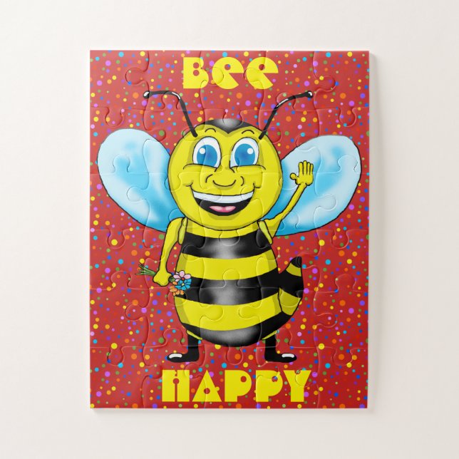 Happy Bee Quebra-cabeça (Vertical)