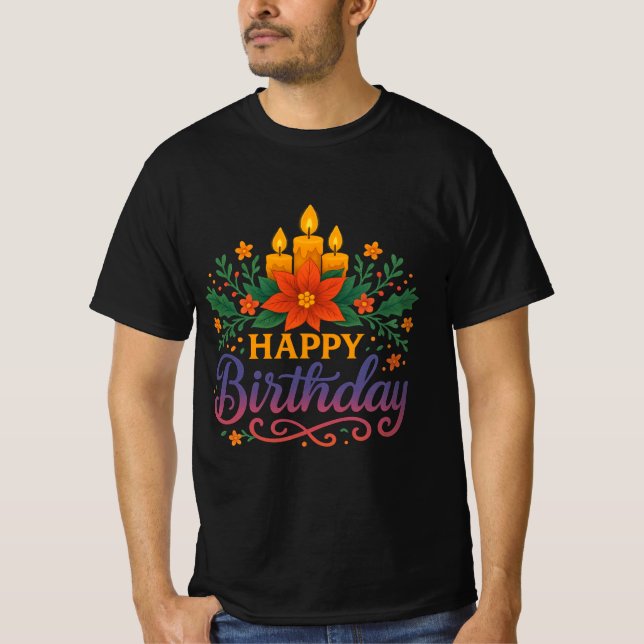 Happy Birthday Candle Men’s Value T-Shirt  Classic (Frente)