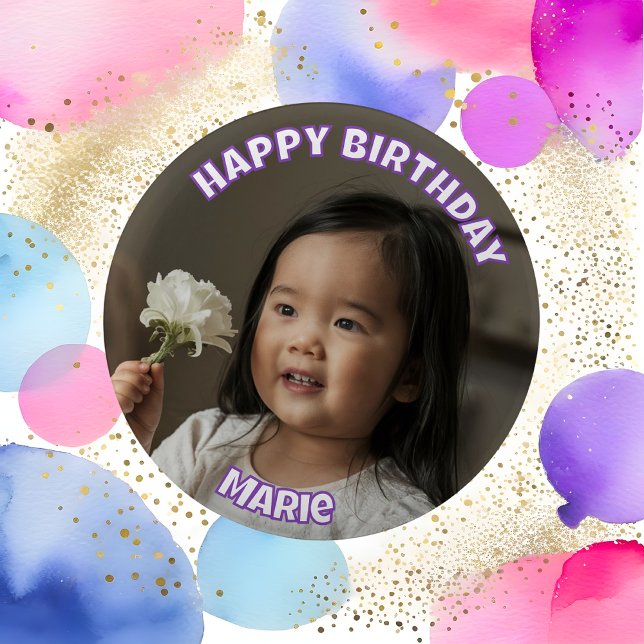 Happy Birthday Personalized Face Pins Birthday (Criador carregado)