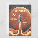 Happy Birthday Rocket Child Fun Custom Card<br><div class="desc">Happy Birthday Rocket Space Child Fun Custom Card is a great birthday card to give to that special child in your life that like looking into the Universe or Space. Also they may like talking about rockets and fine it interesting when they blast of. Personalize it.</div>