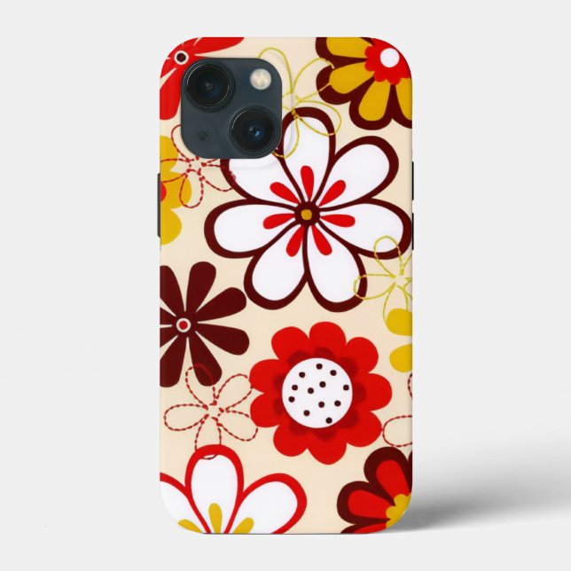 Happy Daisies Tough Apple iPhone 13 mini Case (Verso)