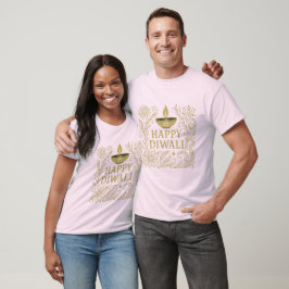 Happy Diwali Dourada e camiseta básica de homens n