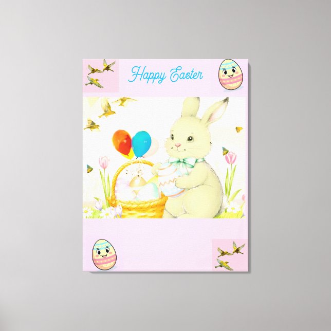 Happy Easter Bunny Canvas (Frente)
