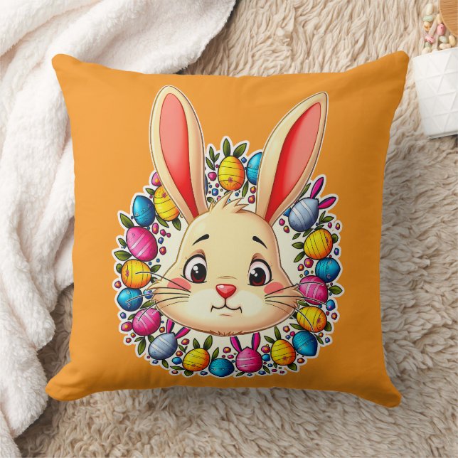 Happy Easter Bunny – Colorful Spring Art almofada (Cobertor)