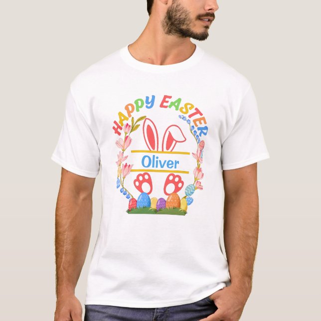 Happy Easter Personalized  T-Shirt (Frente)