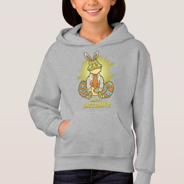 Happy Eastrawr | Crianças Pullover Hoodie (Frente)