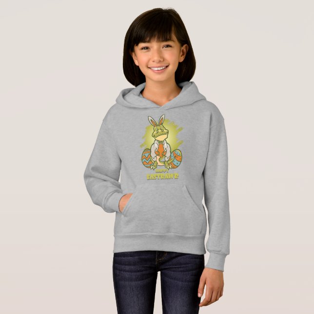 Happy Eastrawr | Crianças Pullover Hoodie (Frente Completa)