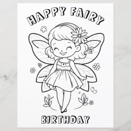 Happy fairy birthday party activity