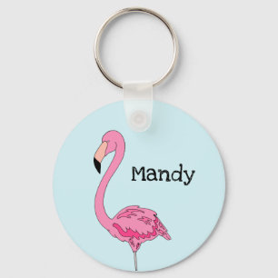Happy Flamingo Personalizado Chaveiro