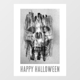 Happy Halloween. Distressed skull