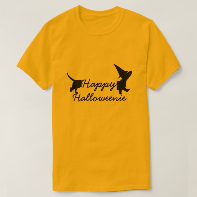 Happy Halloweenie T-Shirt (Frente do Design)
