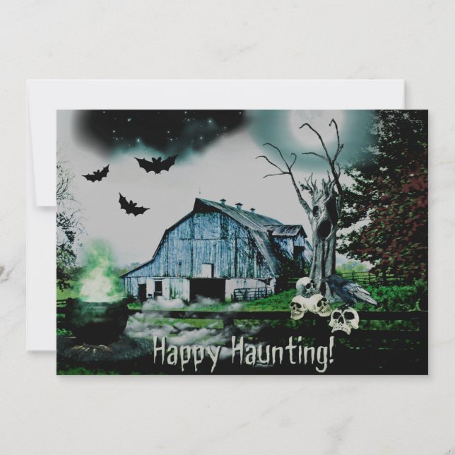 *~* Happy Haunling Skulls HALLOWEEN CARD (Frente)