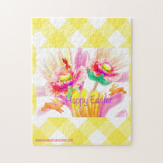 Happy Hopping Bunnies Quebra-cabeça (Vertical)