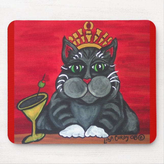 Happy hour gordo Mousepad do gato (Frente)