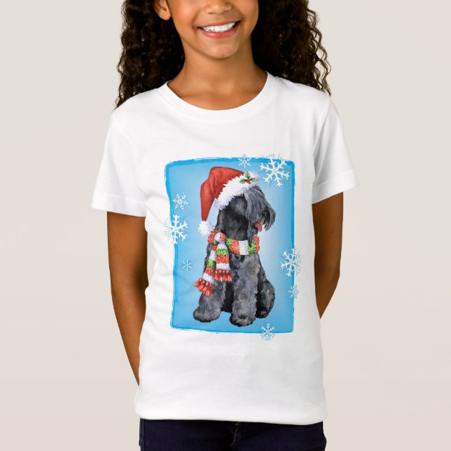 Happy Howlidays Kerry Blue Terrier T-Shirt (Frente)