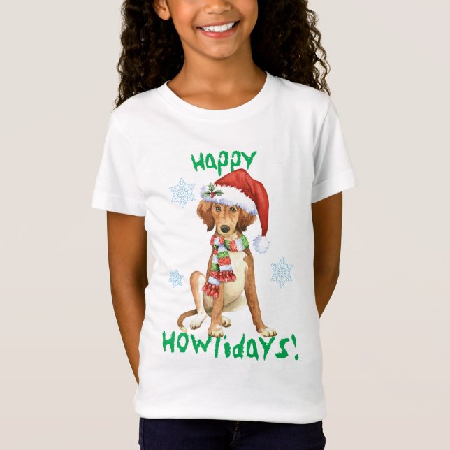 Happy Howlidays Saluki T-Shirt (Frente)