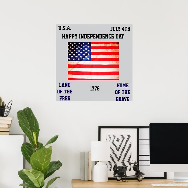 HAPPY INDEPENDENCE DAY poster (Escritório em casa)