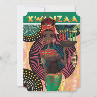Happy Kwanzaa - Belo Cartão de Férias Africano