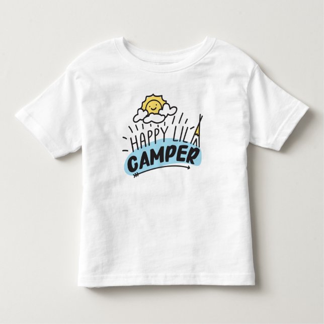 Happy Lil Camper Kid, Toddler e Baby T-Shirt (Frente)
