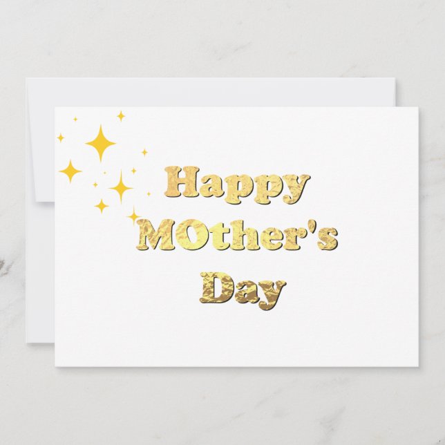Happy mothers day. Gold simple script calligraphy  (Frente)