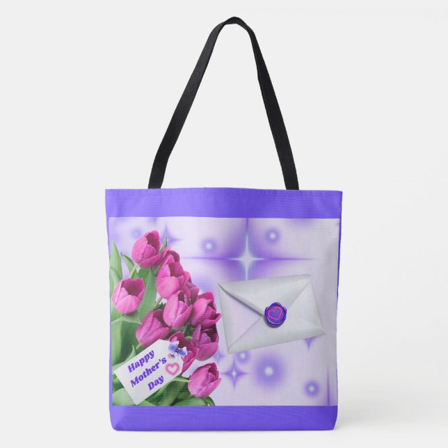 Happy Mother's Day Tulip Tote Bag (Frente)