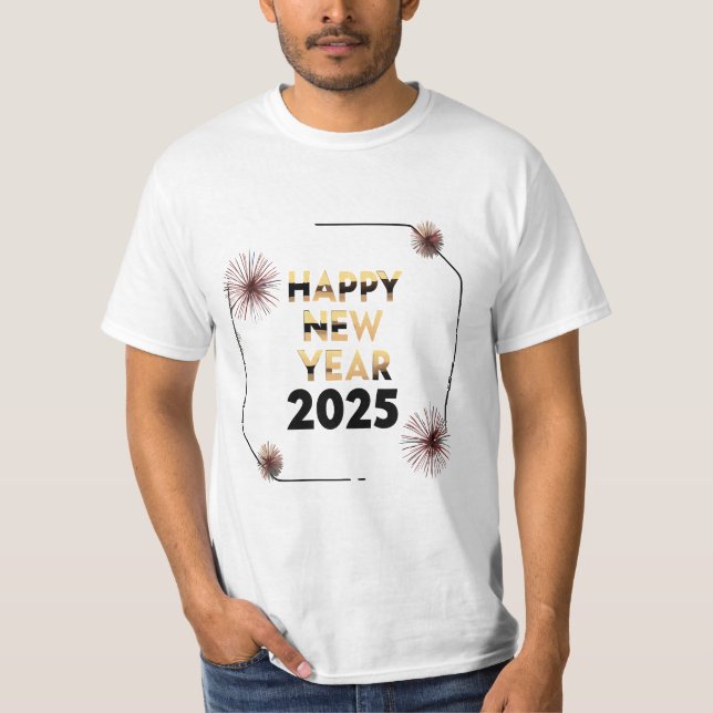 Happy New Year 2025 - Stylish Festive T-Shirt (Frente)