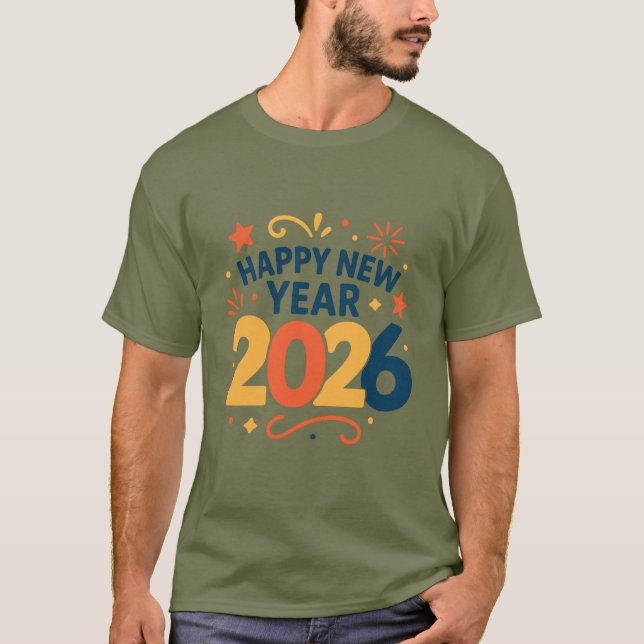 Happy New Year 2026 Celebration Classic T-Shirt (Frente)