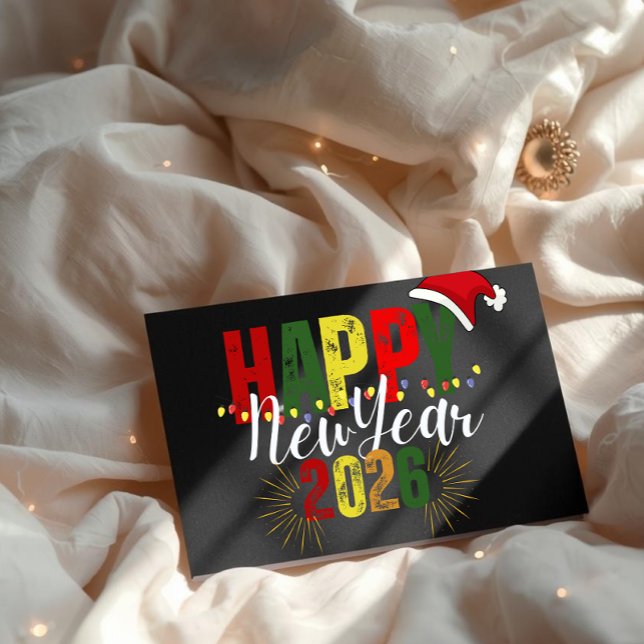 Happy new year 2026 Flat Card (Criador carregado)