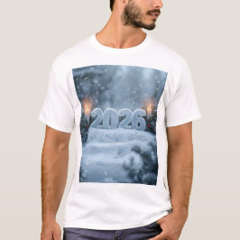 happy new year 2026 snowy calm t-shirt