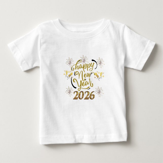 Happy New Year 2026 toddler T-Shirt (Frente)