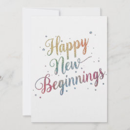 Happy new year holiday elegant Flat Card