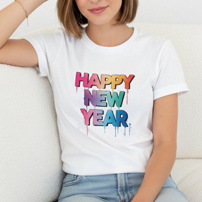 Happy New Year T-Shirt – Elegant Modern Festive (Criador carregado)