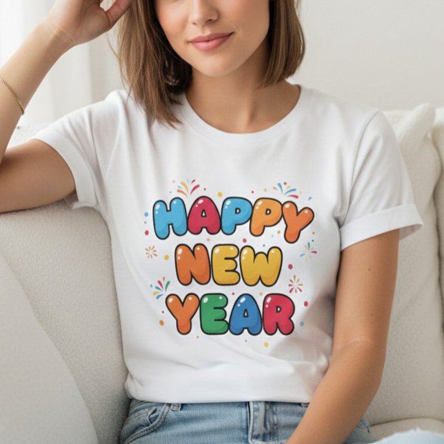 Happy New Year T-Shirt – Elegant Modern Festive (Criador carregado)