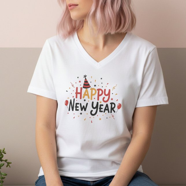 Happy New Year T-Shirt – Elegant Modern Festive (Criador carregado)