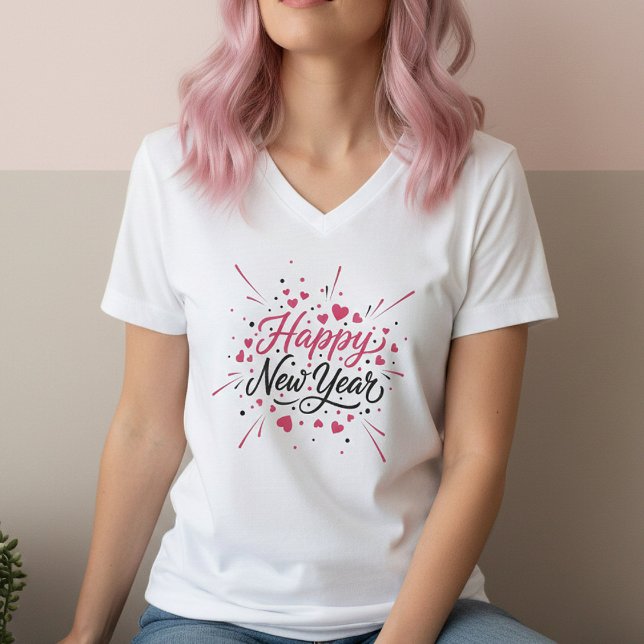 Happy New Year T-Shirt – Elegant Modern Festive (Criador carregado)