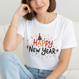 Happy New Year T-Shirt – Elegant Modern Festive