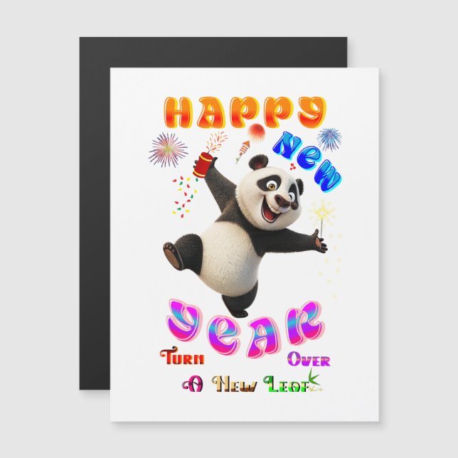 Happy New Year Turn Over A New Leaf (Frente/Verso)