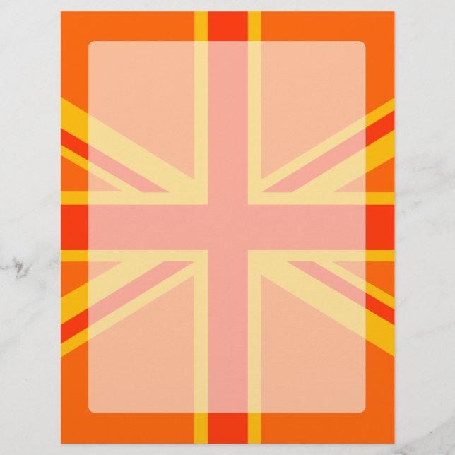 Happy Orange Union Jack British Flag Swag (Frente)