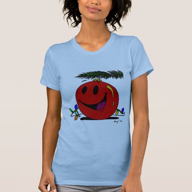Happy Ornament Womens Jersey T-Shirt (Frente)