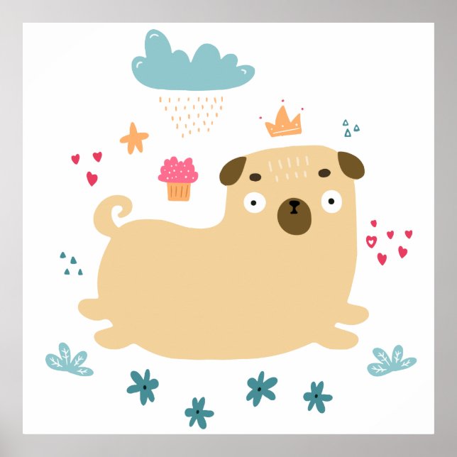 Happy Puggy Poster (Frente)