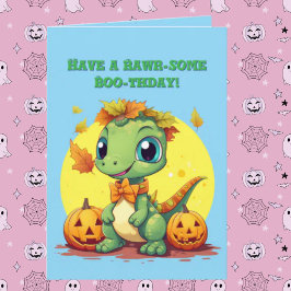 Happy Roar Alguns Cartões de Dia das Bruxas com Fo