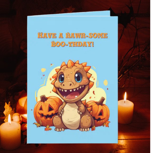 Happy Roar Alguns Cartões de Dia das Bruxas com Fo (Criador carregado)