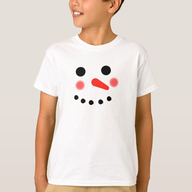 Happy Snowman Face T-Shirt (Frente)