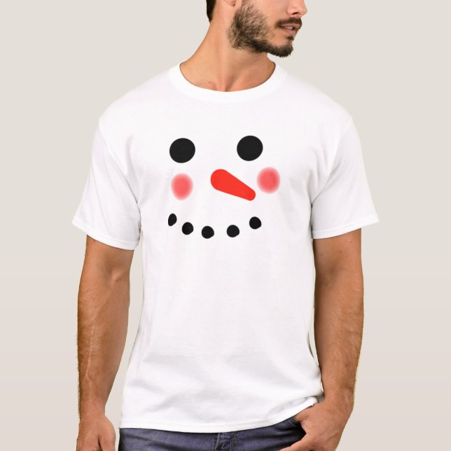 Happy Snowman Face T-Shirt (Frente)